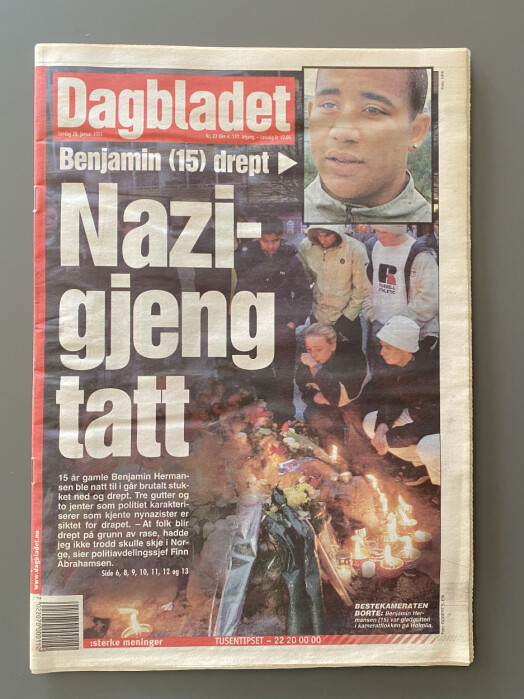 Dagbladets forside søndag 28. januar 2001. Dagbladets forside søndag 28. januar 2001.