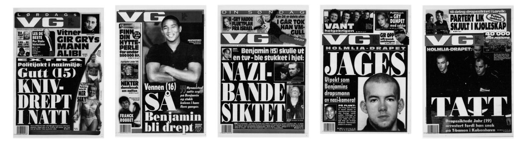Slik var VGs forsider i dagene etter drapet på Benjamin Hermansen, 27., 28., 29., 30. januar og 2. februar. Slik var VGs forsider i dagene etter drapet på Benjamin Hermansen, 27., 28., 29., 30. januar og 2. februar.