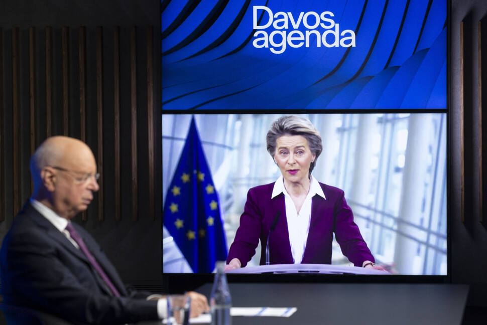 Ursula von der Leyen talte til WEF tirsdag. Ursula von der Leyen talte til WEF tirsdag.