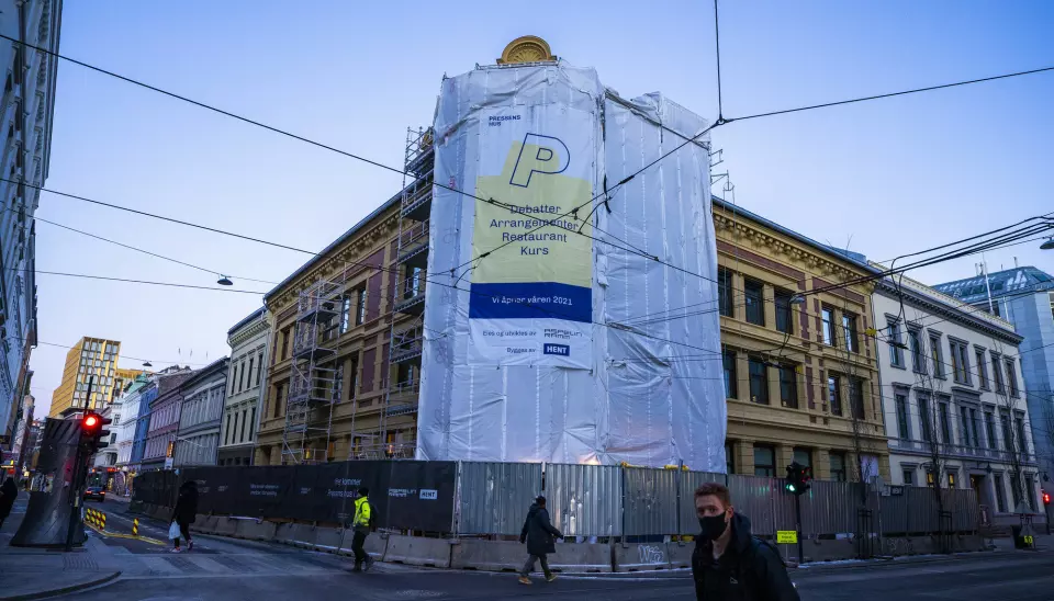 Medieleder og Norsk Redaktørforenings landsmøte skal etter planen strømmes fra Pressens hus, som nå er under oppføring i Oslo sentrum.
