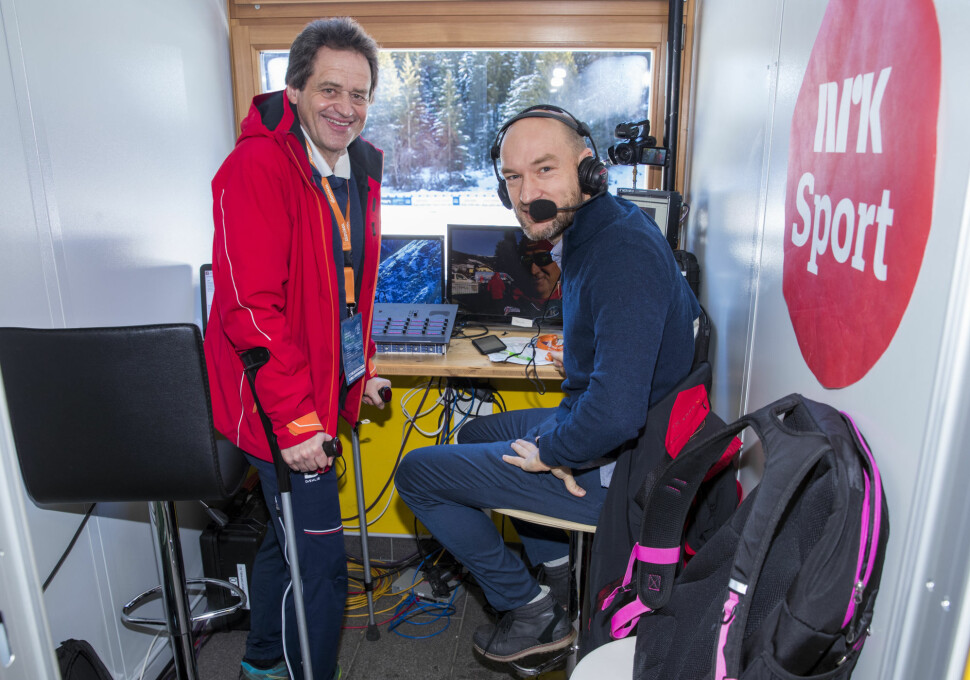 Jann Post og Torgeir Bjørn i Toblach under Tour de Ski.