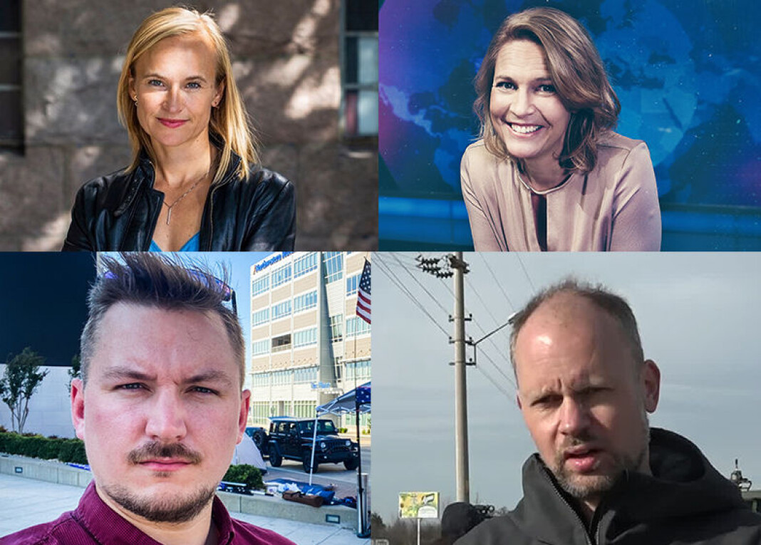 NRKs nye korrespondenter: Heidi Taksdal Skjeseth, Gry Blekastad Almaas, Lars Os og Philip Lote. NRKs nye korrespondenter: Heidi Taksdal Skjeseth, Gry Blekastad Almaas, Lars Os og Philip Lote.