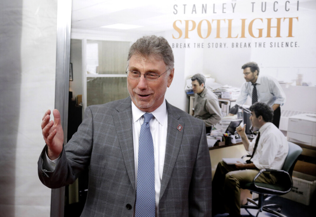 Martin «Marty» Baron fotografert på den røde løperen i forbinelse med premieren på filmen «Spotlight». Martin «Marty» Baron fotografert på den røde løperen i forbinelse med premieren på filmen «Spotlight».