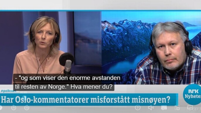 Nordlys-redaktør Skjalg Fjellheim intervjuet av NRK. Nordlys-redaktør Skjalg Fjellheim intervjuet av NRK.