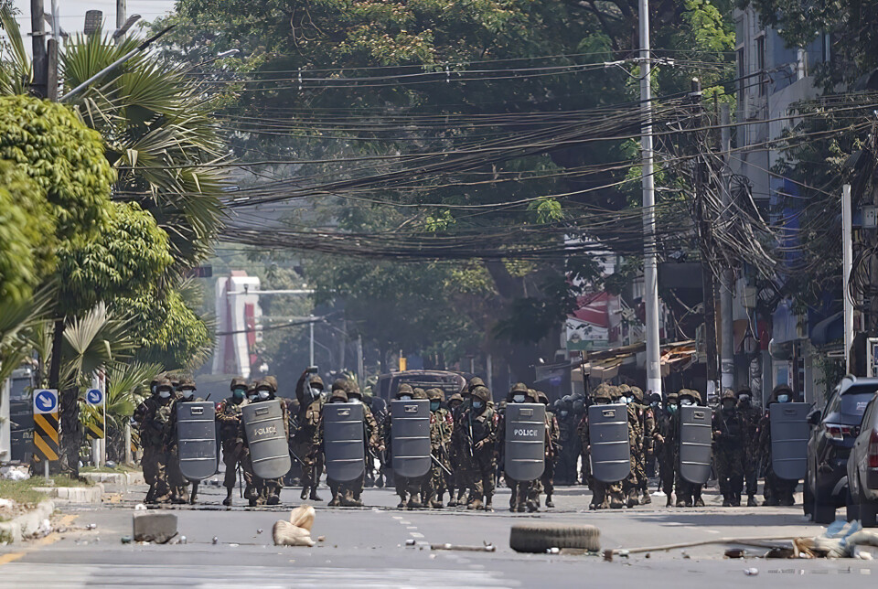 Myanmars militære grep makten i et kupp 1. februar. Myanmars militære grep makten i et kupp 1. februar.