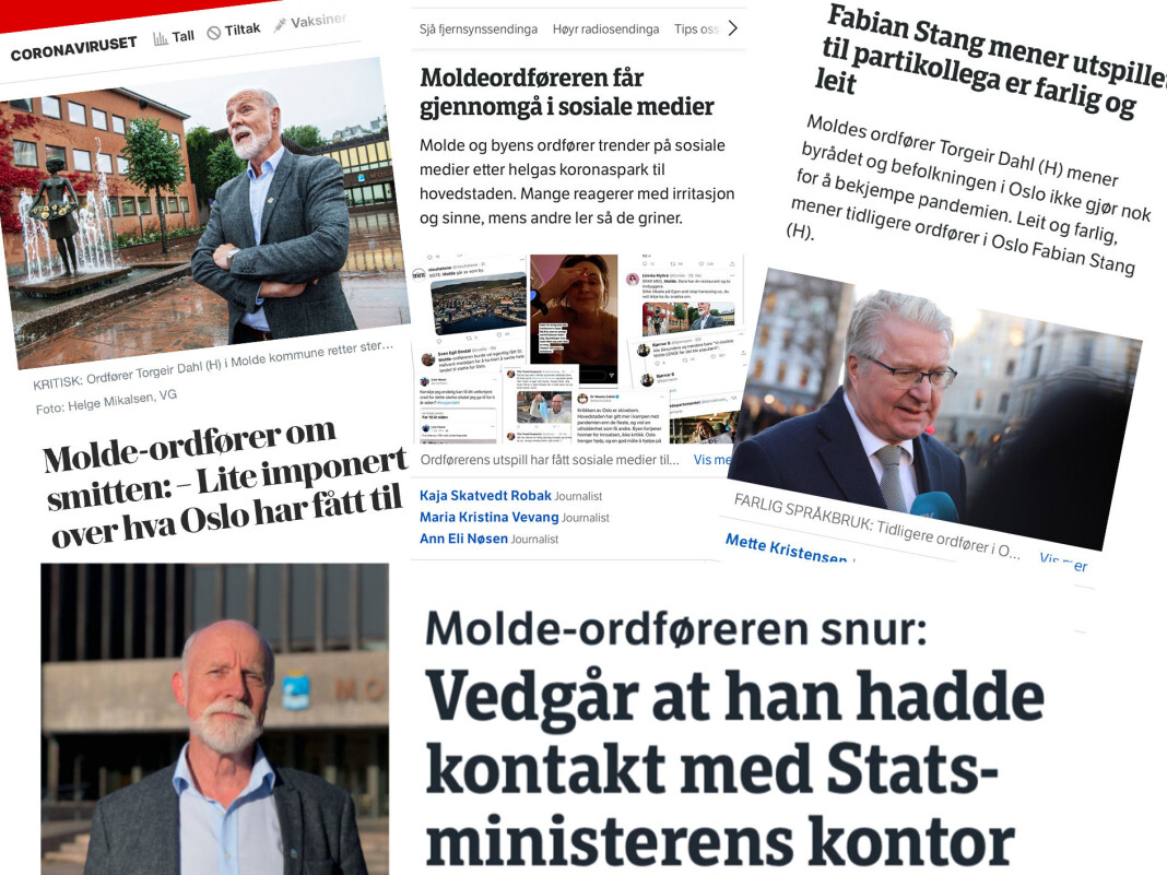 Nyhetssjef Andreas Nielsen i VG sier til NRK at avisa har opptak av intervjuet med Molde-ordfører Torgeir Dahl. Nyhetssjef Andreas Nielsen i VG sier til NRK at avisa har opptak av intervjuet med Molde-ordfører Torgeir Dahl.