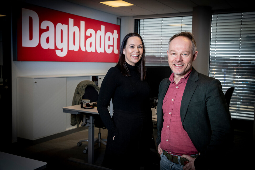 – Tanja har et av de sterkeste nyhetshodene jeg har jobbet med i min karriere, sier Bjørn Carlsen om sin kollega Tanja Wibe-Lund. – Tanja har et av de sterkeste nyhetshodene jeg har jobbet med i min karriere, sier Bjørn Carlsen om sin kollega Tanja Wibe-Lund.