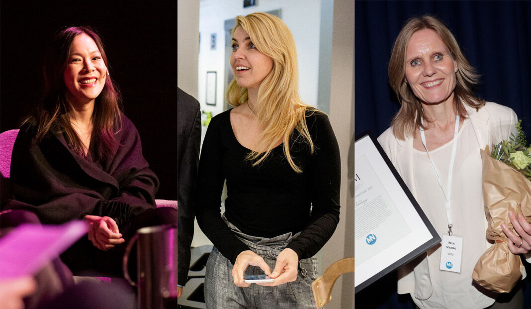 Nominerte: Fra venstre Sun Heidi Sæbø, Alexandra Beverfjord og Helje Solberg. Nominerte: Fra venstre Sun Heidi Sæbø, Alexandra Beverfjord og Helje Solberg.