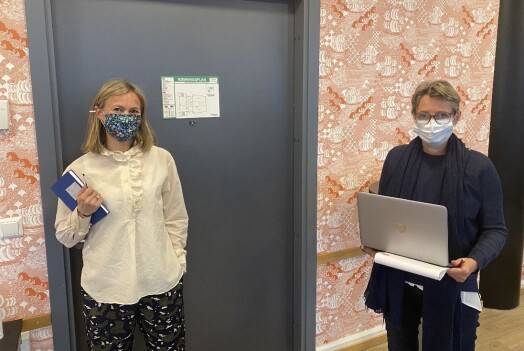 MBLs forhandlingsutvalg, her representert ved Siv Juvik Tveitnes og Pernille Børset. MBLs forhandlingsutvalg, her representert ved Siv Juvik Tveitnes og Pernille Børset.