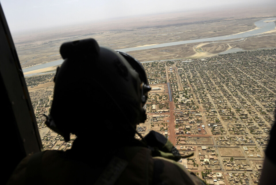 Den franske journalisten Olivier Dubois er kidnappet i Mali. Bildet viser en fransk soldat i landet fotografert ved en tidligere anledning.