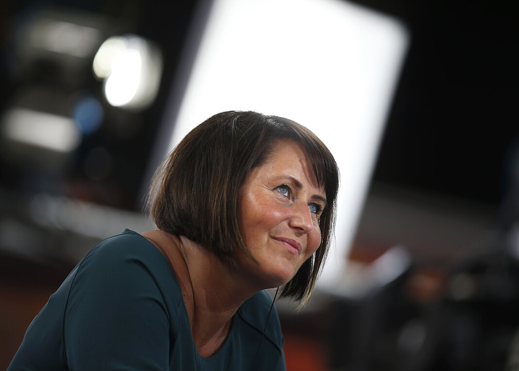 Line Andersen har vært en mye brukt programleder i NRK Sporten. Her fra VM i friidrett i 2015. Line Andersen har vært en mye brukt programleder i NRK Sporten. Her fra VM i friidrett i 2015.