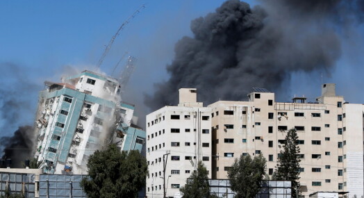 Israelsk luftangrep jevnet mediebygg med jorden på Gazastripen