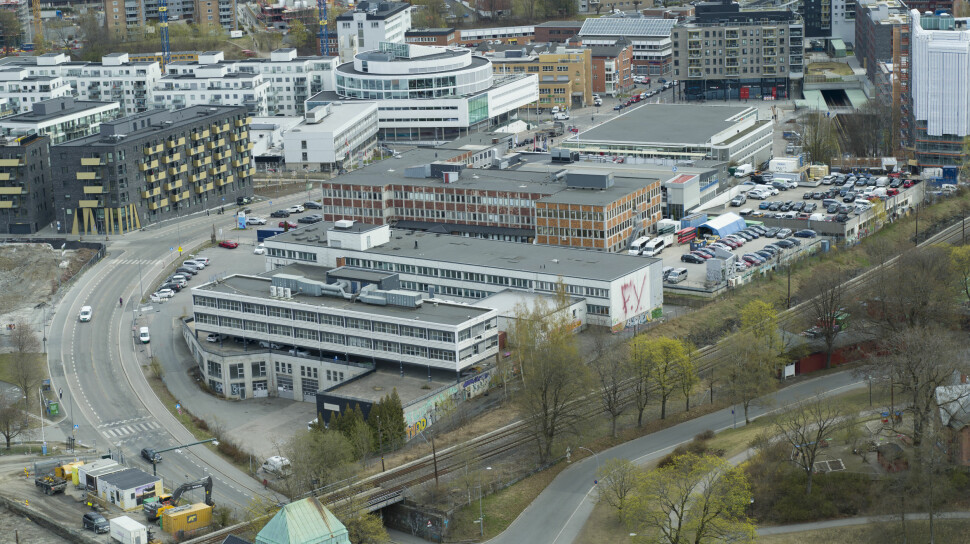 Slik ser området ut i dag. Om fem til syv år skal dette være NRKs nye hovedkontor.