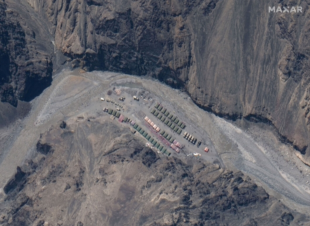 Det omstridte grenseområdet mellom India og Kina: Galwan Valley. Bildet skal vise kinesiske soldater som er i området. Det omstridte grenseområdet mellom India og Kina: Galwan Valley. Bildet skal vise kinesiske soldater som er i området.