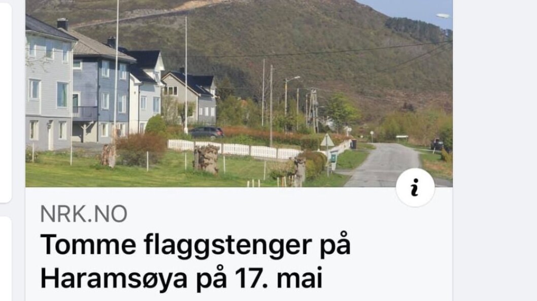 Stenger uten flagg ble bemerket på NRK.no. Stenger uten flagg ble bemerket på NRK.no.