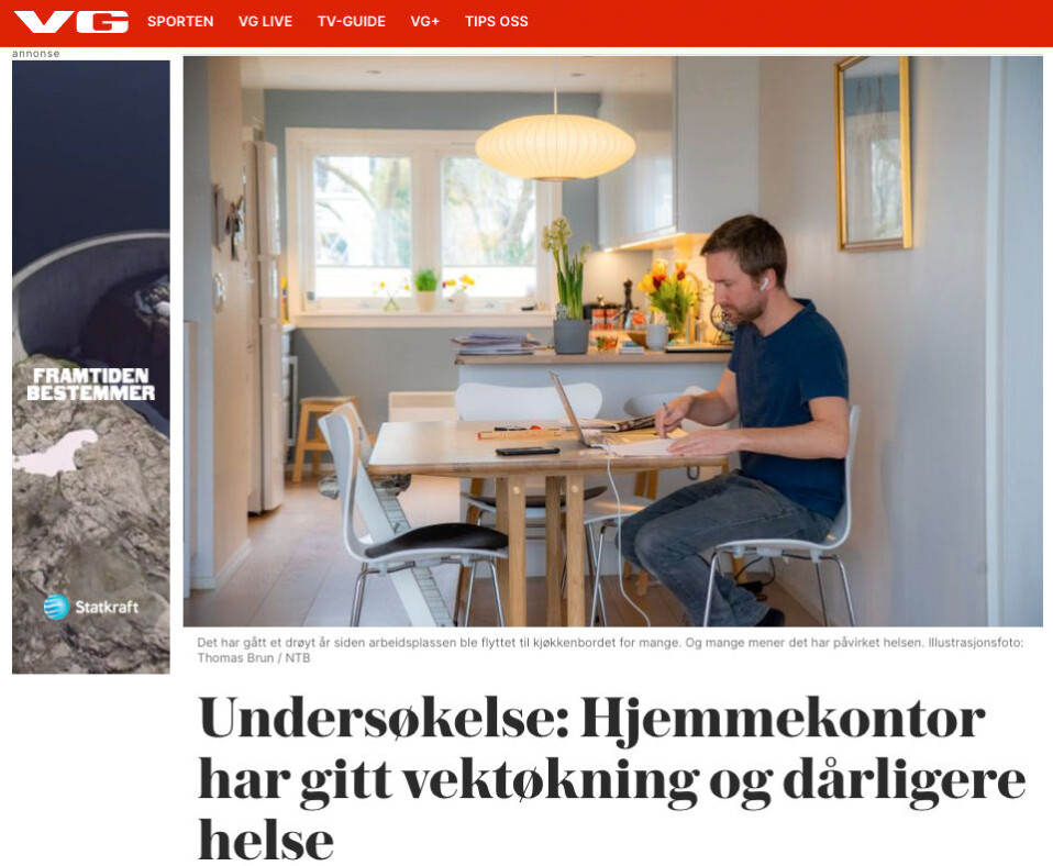 Håkon Mosvold Larsen fikk mange tilbakemeldinger fra venner og kjente da bildet ble brukt i denne sammenhengen på VG.no Håkon Mosvold Larsen fikk mange tilbakemeldinger fra venner og kjente da bildet ble brukt i denne sammenhengen på VG.no
