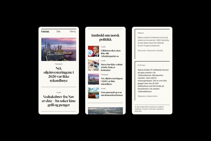 Slik vil mobilversjonen til den nye nettsiden se ut. Slik vil mobilversjonen til den nye nettsiden se ut.