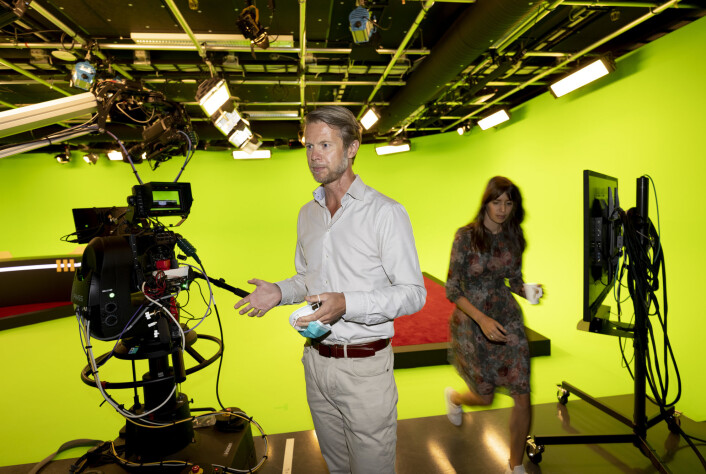 Sportsdirektør Morten Johannessen i Discovery i TV-studioet i Nydalen. Sportsdirektør Morten Johannessen i Discovery i TV-studioet i Nydalen.