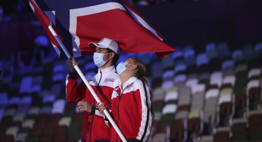 Viste laks da nordmennene var på OL-stadion – TV-selskap beklager bildebruk Viste laks da nordmennene var på OL-stadion – TV-selskap beklager bildebruk