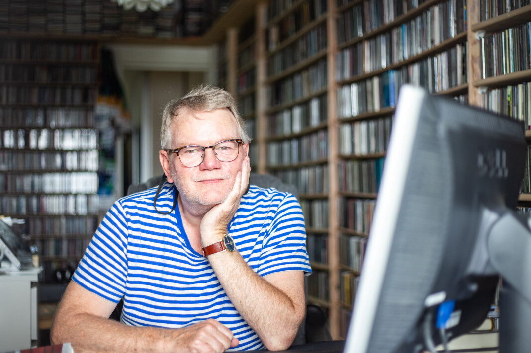 Musikkanmelderen Tor Hammerø i sitt hjem på Nordstrand. Her har han rundt 13.000 CD-plater. Musikkanmelderen Tor Hammerø i sitt hjem på Nordstrand. Her har han rundt 13.000 CD-plater.