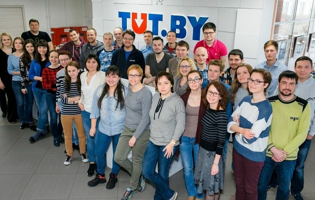 De ansatte i den hviterussiske nyhetsportalen Tut.by.