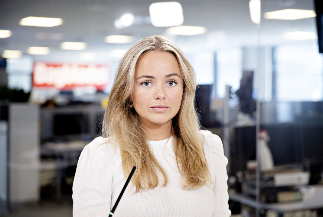 – Drømmejobber vokser ikke på trær, men noe som derimot vokser på trær er Tikkok-trender – og jeg vet hvor man finner dem, sier Jenny Emilie Aas. – Drømmejobber vokser ikke på trær, men noe som derimot vokser på trær er Tikkok-trender – og jeg vet hvor man finner dem, sier Jenny Emilie Aas.