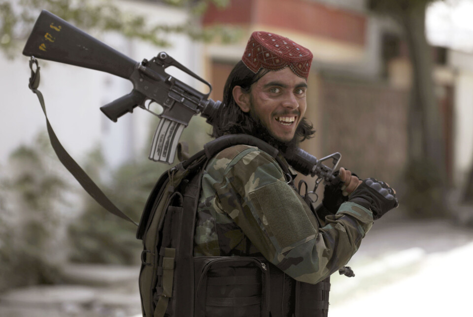 Taliban-soldat fotografert i Kabul. Taliban-soldat fotografert i Kabul.