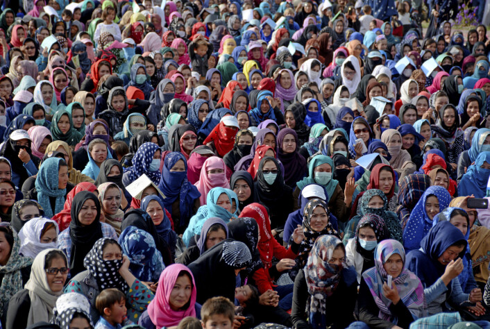 Afghanske kvinner på «Silk Road Festival» i Baymanprovinsen. Bildet er tatt i september 2016,