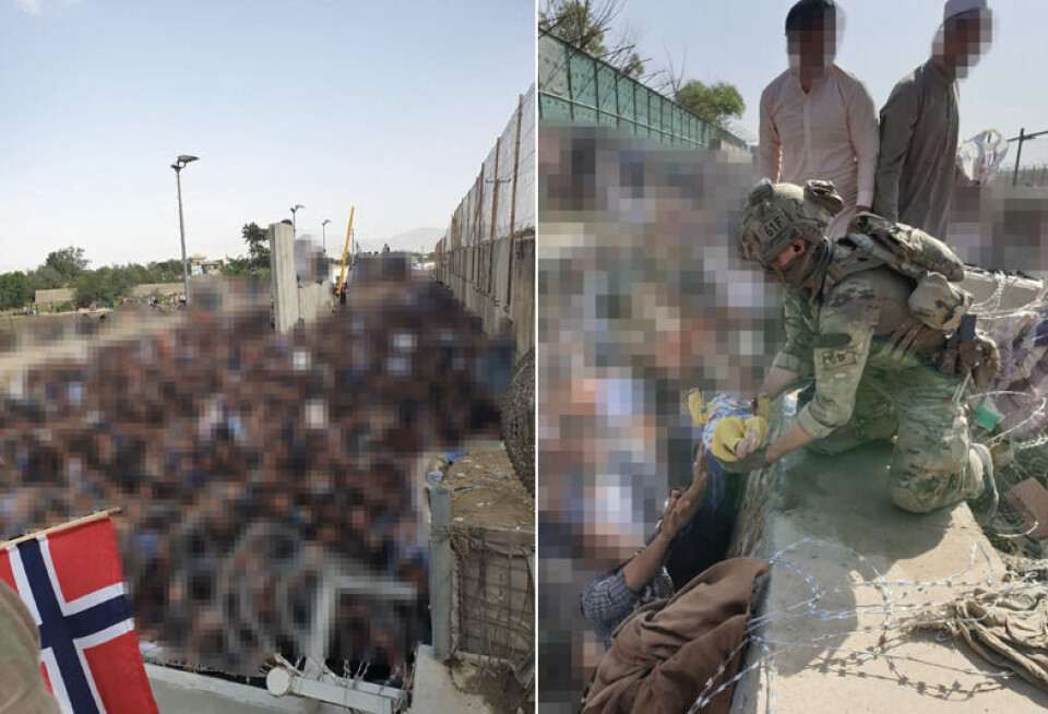 Tilsynelatende hundrevis av mennesker er sladdet på disse bildene fra Afghanistan. Tilsynelatende hundrevis av mennesker er sladdet på disse bildene fra Afghanistan.