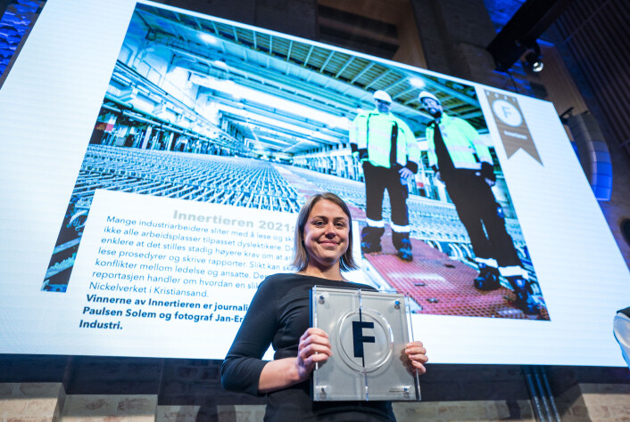 Magasinet Industri Energi, ved redaktør Tonje Paulsen Solem, vant prisen Innertieren. Magasinet Industri Energi, ved redaktør Tonje Paulsen Solem, vant prisen Innertieren.