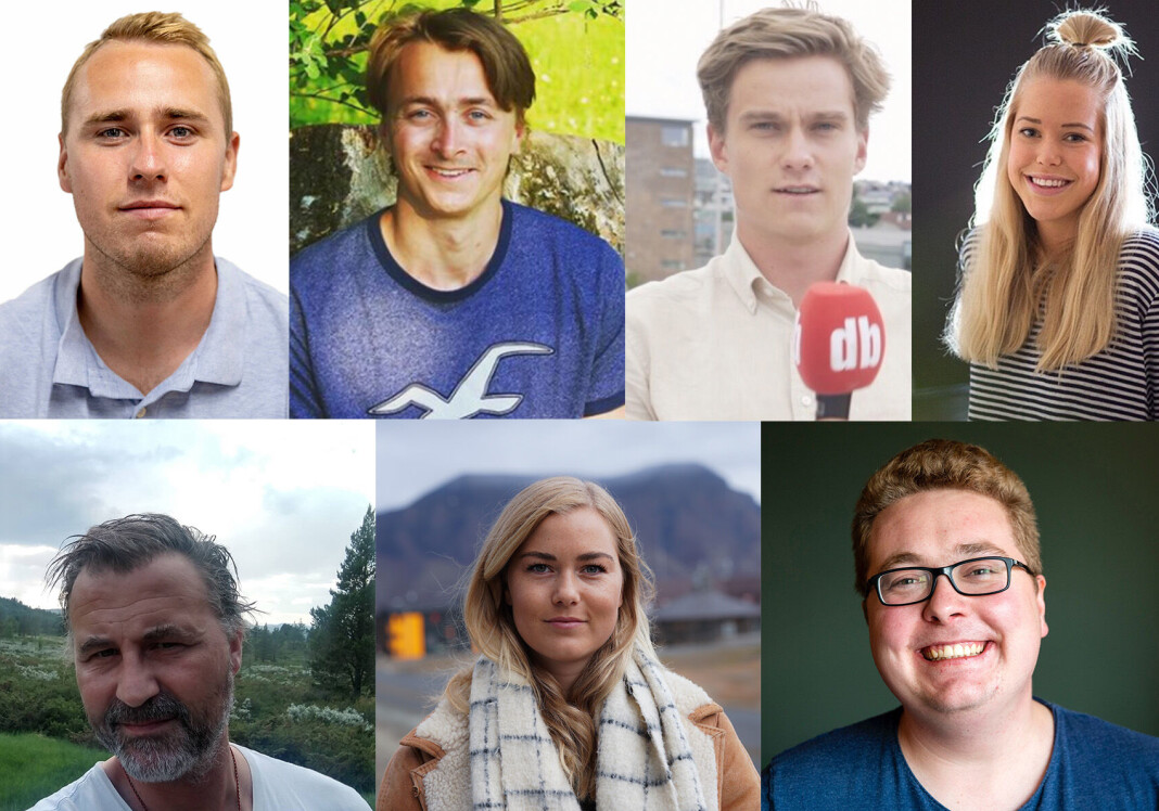 Øverste rad, fra venstre: Henrik Myhrvold Simensen, Sondre Nodland, Stian With og Madeleine Hatlo. Nederste rad, fra venstre Espen Kjendlie, Siri Wiersen og Brage Lie Jor Øverste rad, fra venstre: Henrik Myhrvold Simensen, Sondre Nodland, Stian With og Madeleine Hatlo. Nederste rad, fra venstre Espen Kjendlie, Siri Wiersen og Brage Lie Jor