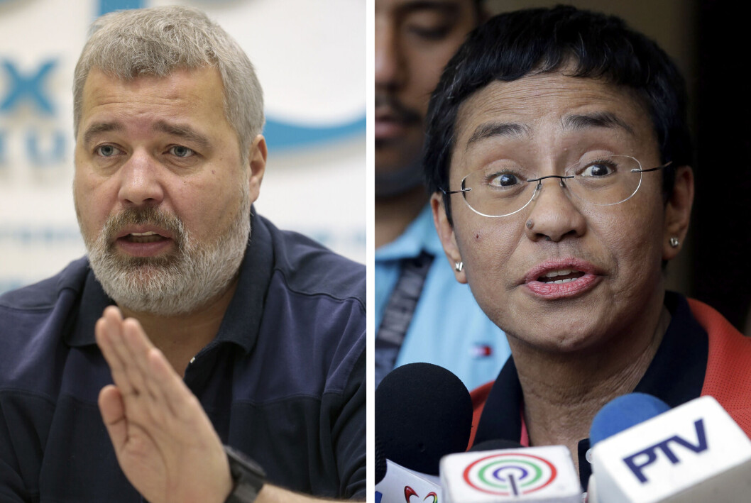 Journalistene Dmitrij Muratov og Maria Ressa er tildelt Nobels fredspris for 2021. Journalistene Dmitrij Muratov og Maria Ressa er tildelt Nobels fredspris for 2021.