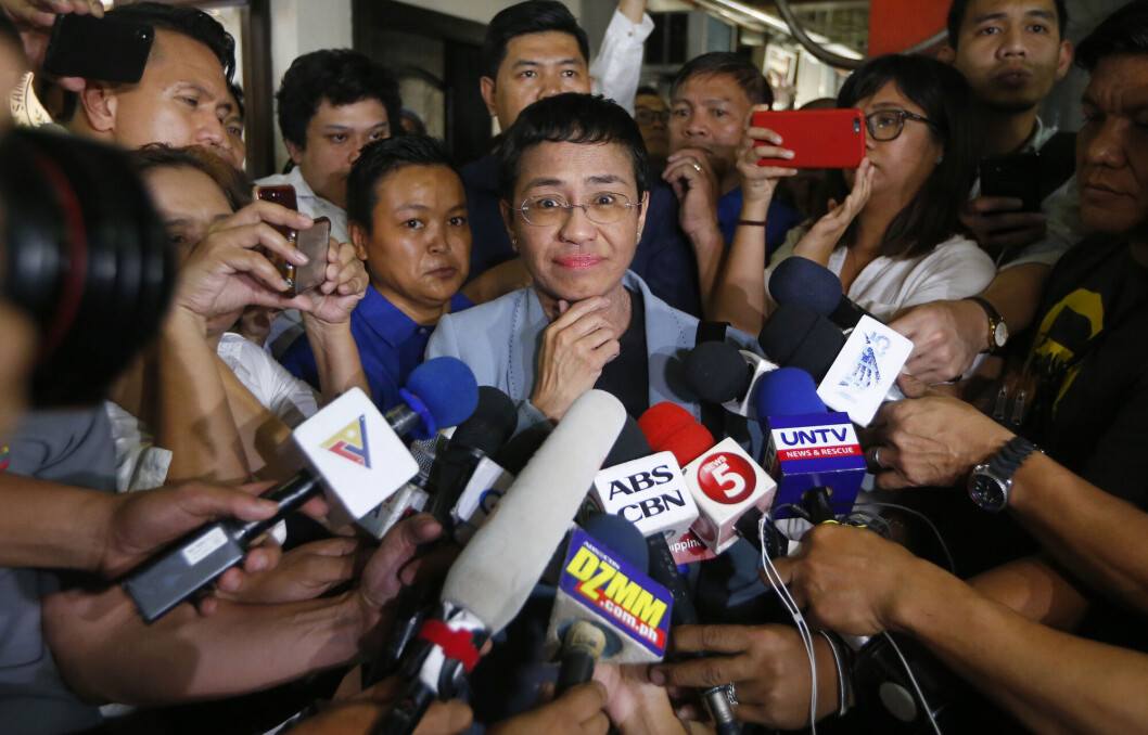 Fredsprisvinner Maria Ressa avbildet i februar 2019. Fredsprisvinner Maria Ressa avbildet i februar 2019.