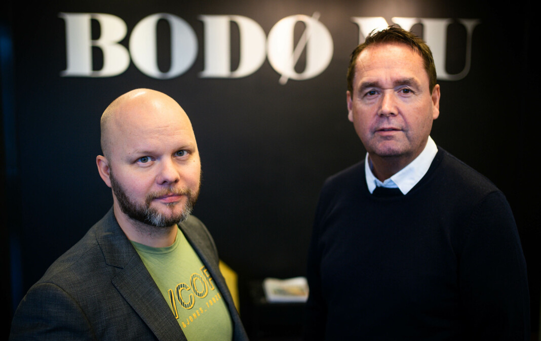 Ansvarlig redaktør Espen Bless Stenberg (t.v.) og direktør Ståle Pettersen i Bodø Nu. Ansvarlig redaktør Espen Bless Stenberg (t.v.) og direktør Ståle Pettersen i Bodø Nu.