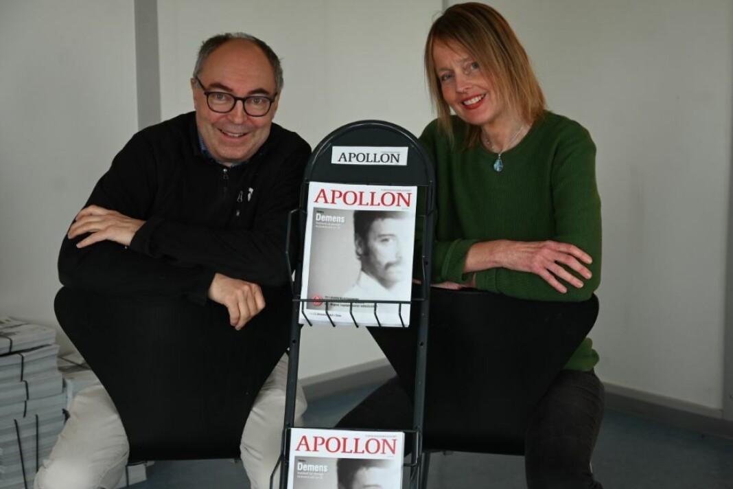 Et temanummer om demens sikret pris for Årets hjernehelsejournalist for Apollons Yngve Vogt og Trine Nickelsen. Et temanummer om demens sikret pris for Årets hjernehelsejournalist for Apollons Yngve Vogt og Trine Nickelsen.