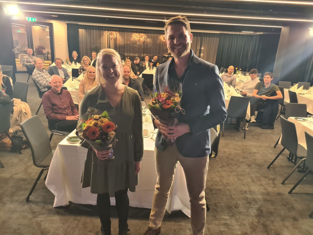 Påtroppende og avtroppende leder i NJ Agder: Grete Helgebø og Sindre Haugen Mehl. Påtroppende og avtroppende leder i NJ Agder: Grete Helgebø og Sindre Haugen Mehl.