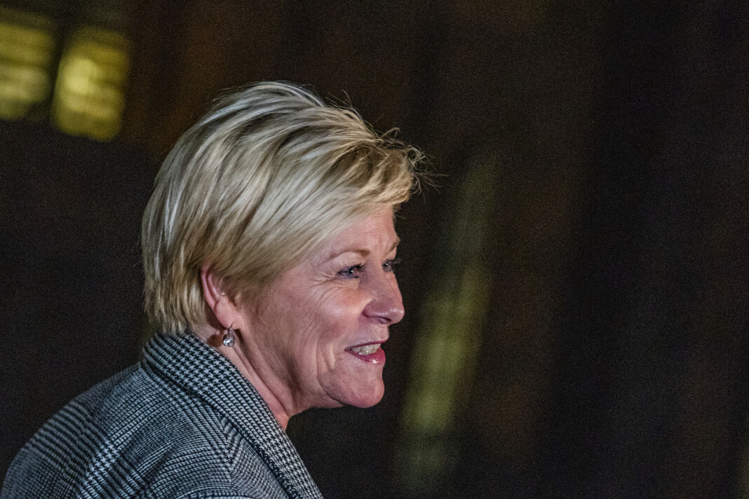 Siv Jensen for ganske nøyaktig ett år siden, da hun fremdeles var Frp-leder. Tirsdag publiserte hun selvbiografi. Siv Jensen for ganske nøyaktig ett år siden, da hun fremdeles var Frp-leder. Tirsdag publiserte hun selvbiografi.