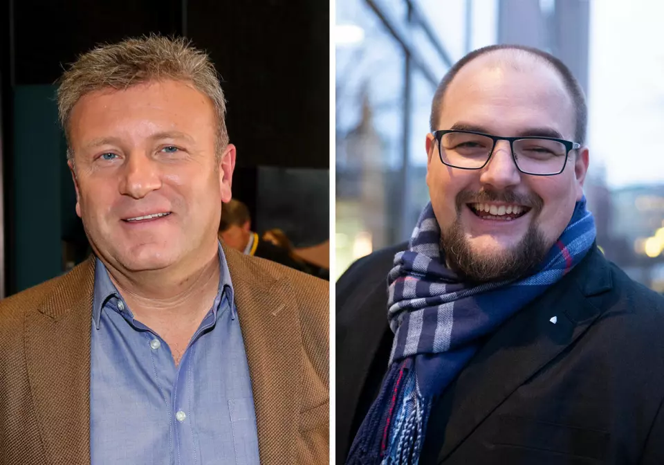 De to redaktørene Vebjørn Selbekk og Erik Waatland kan glede seg over nye millioner i støtte.