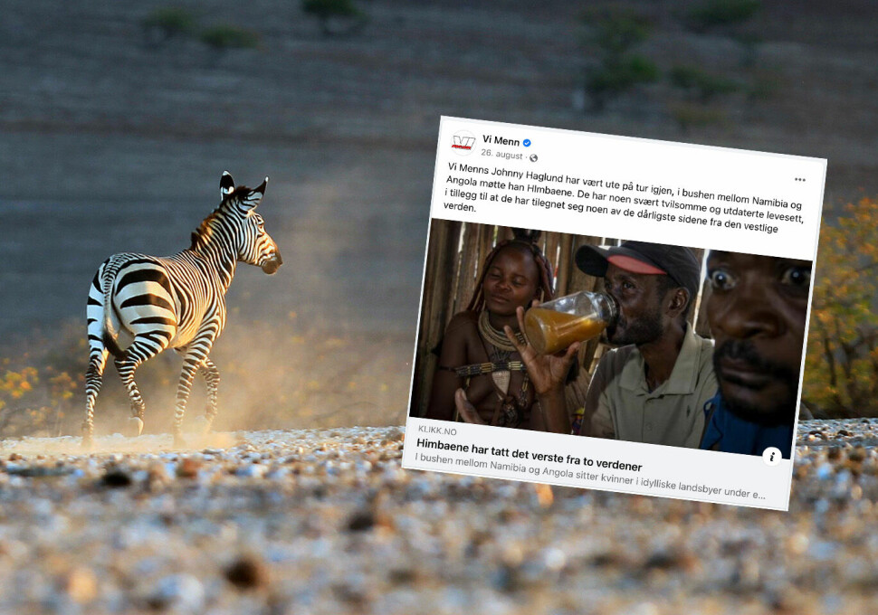 Vi Menn fikk kritikk for en reportasje om himba-folket. Redaktør Alexander Øystå svarer her på kritikken. Bildet er fra området hvor himbaene lever i Namibia.