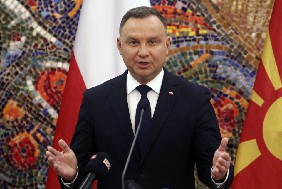 President Andrzej Duda bekreftet på polsk TV mandag at han vil legge ned veto mot ny medielov.