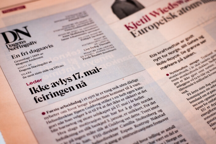 Tirsdagens lederartikkel i DN. Tirsdagens lederartikkel i DN.
