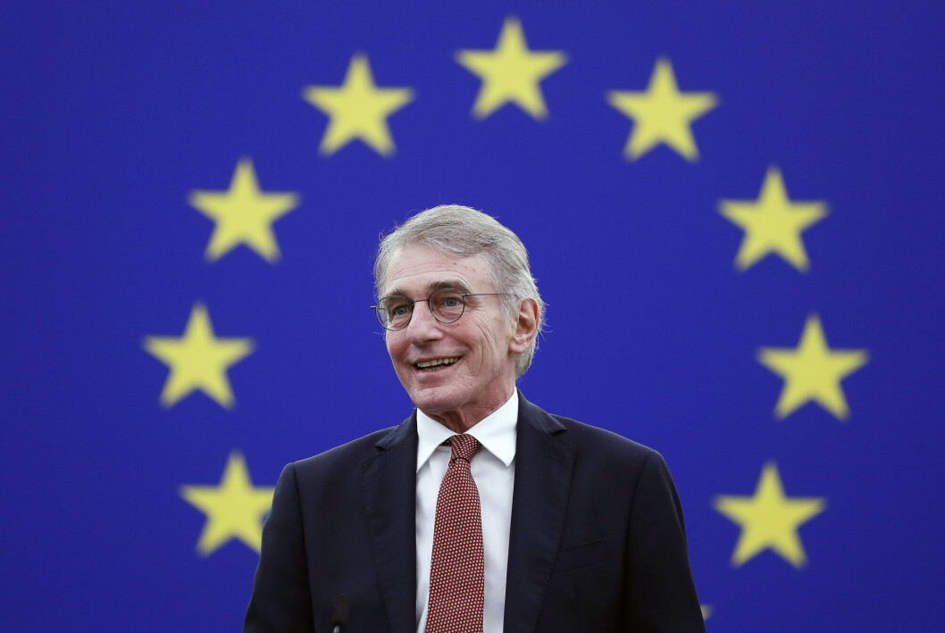 EU-parlamentets president David Sassoli på et møte før jul. Han ble innlagt på sykehus 26. desember og døde natt til tirsdag. EU-parlamentets president David Sassoli på et møte før jul. Han ble innlagt på sykehus 26. desember og døde natt til tirsdag.
