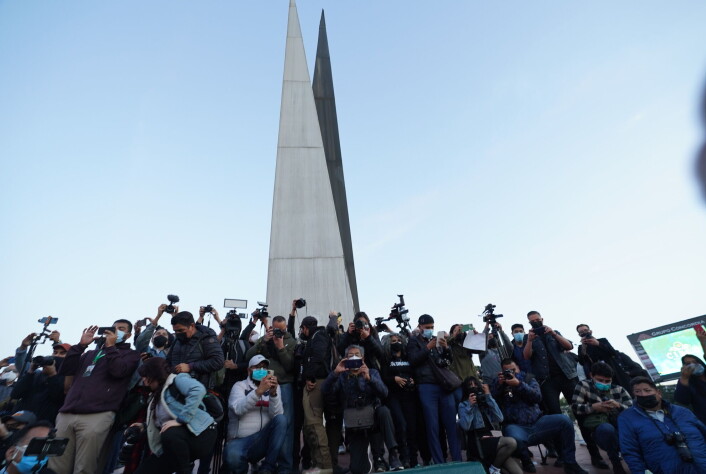Journalister og støttespillere demonstrerer etter journalistdrapene i Mexico by. Regjeringen mener at mer enn 90 prosent av drapene på journalister og menneskerettsaktivister i landet forblir uoppklart. Journalister og støttespillere demonstrerer etter journalistdrapene i Mexico by. Regjeringen mener at mer enn 90 prosent av drapene på journalister og menneskerettsaktivister i landet forblir uoppklart.