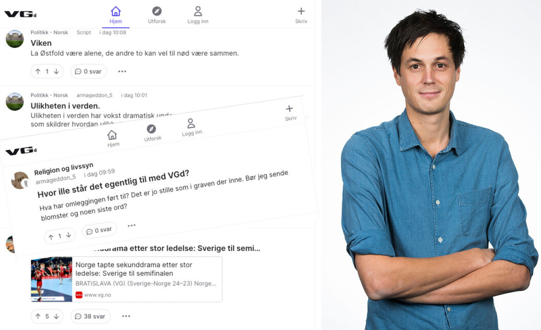 VGs utviklingsredaktør Øyvind Brenne har tro på bedring for VG Debatt. VGs utviklingsredaktør Øyvind Brenne har tro på bedring for VG Debatt.