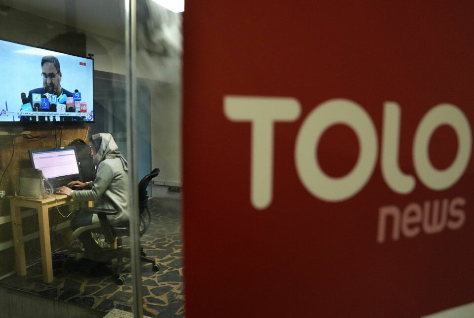 Kontorene til Tolo News fotografert i februar i år.