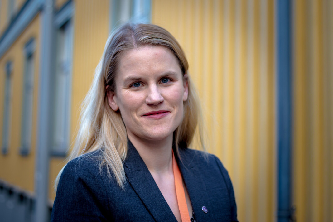 Frances Haugen fortalte om sine erfaringer som sårbar kilde da hun besøkte Skup-konferansen. Frances Haugen fortalte om sine erfaringer som sårbar kilde da hun besøkte Skup-konferansen.