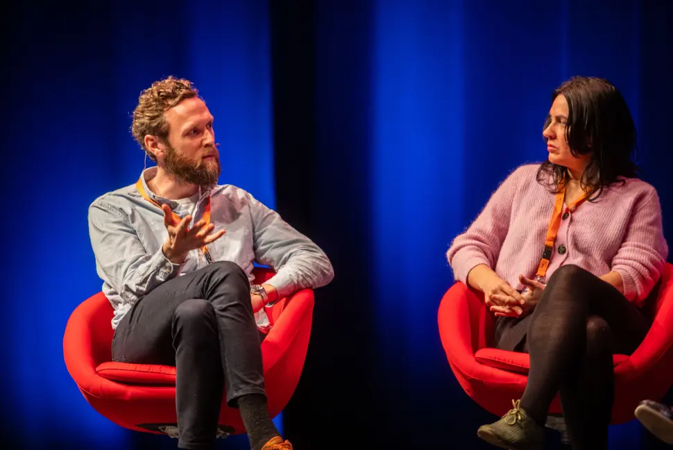 Politisk redaktør i Dagbladet, Geir Ramnefjell, og sjefredaktør i Bergens Tidende, Frøy Gudbrandsen. Politisk redaktør i Dagbladet, Geir Ramnefjell, og sjefredaktør i Bergens Tidende, Frøy Gudbrandsen.