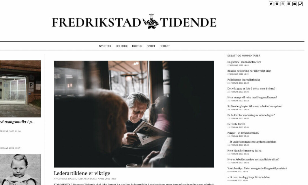 Fredrikstad Tidende legges ned: – Vi fikk det ikke til