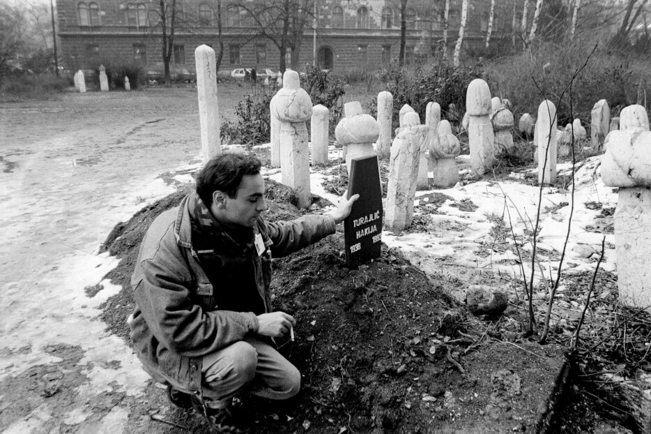Robert Dulmers har lang erfaring som krigsjournalist. Dette bildet er fra Sarajevo i 1993.
