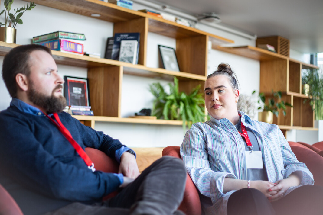 Magnus Aamo Holte i Nordlys er mentoren til student Emilie Zeiner Sending Larsen. Magnus Aamo Holte i Nordlys er mentoren til student Emilie Zeiner Sending Larsen.